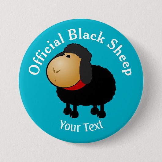 Funny Offiziell Black Sheep Button (Vorderseite)