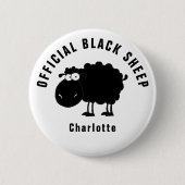 Funny Offiziell Black Sheep Button (Vorderseite)