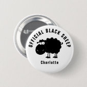 Funny Offiziell Black Sheep Button (Vorne & Hinten)