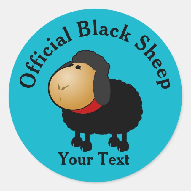 Funny Offiziell Black Sheep Sticker (Vorderseite)