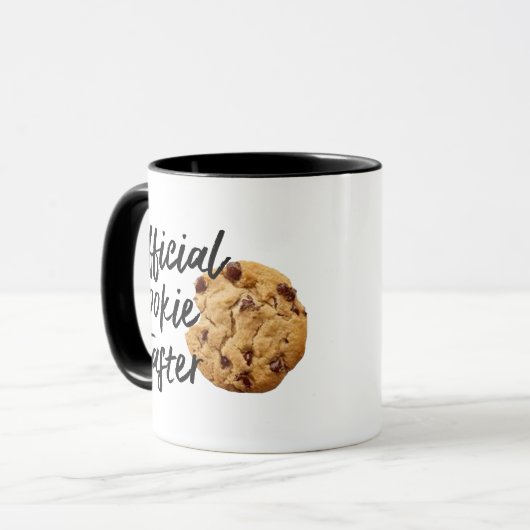 Funny Offiziell Cookie Taster Kaffee Tasse Design (Vorderseite Links)