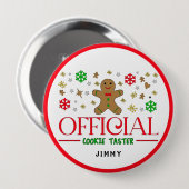 Funny Offiziell Cookie Weihnachten personalisieren Button (Vorne & Hinten)