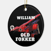 Funny Offiziell Old Fokker Christmas Keramik Ornament (Links)