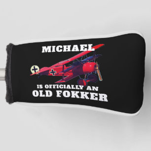 Funny Offiziell Old Fokker Over The Hill Birthday Golf Headcover