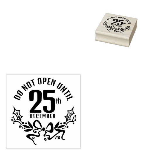 Funny öffnen nicht bis 25 Dezember, Weihnachten Gummistempel (Stempel)
