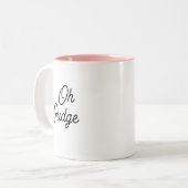 Funny Oh Fudge Weihnachts-Morgenessen Kleine Gesch Zweifarbige Tasse (Vorderseite Links)