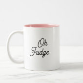 Funny Oh Fudge Weihnachts-Morgenessen Kleine Gesch Zweifarbige Tasse (Links)