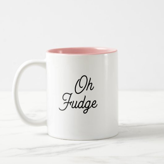 Funny Oh Fudge Weihnachts-Morgenessen Kleine Gesch Zweifarbige Tasse (Links)