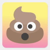 Funny Oh Kackte Emoji Stickers (Vorderseite)