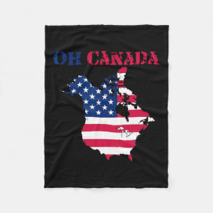Funny Oh Kanada Funny Trump von US-Flaggen-T-Shirt Fleecedecke