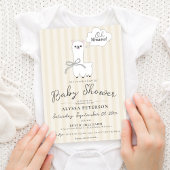 Funny Oh Mmama Llama Cute Beige Baby Shower Einladung