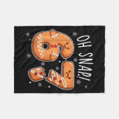 Funny Oh Snap 67 Gingerbread Cookie Christmas Men Fleecedecke (Vorderseite (Horizontal))