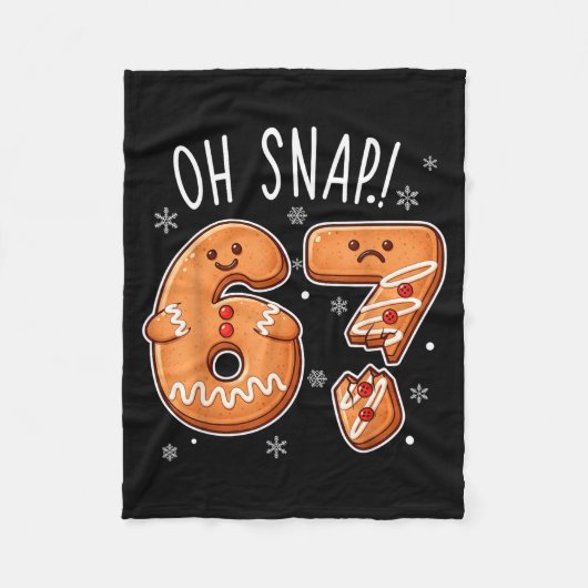 Funny Oh Snap 67 Gingerbread Cookie Christmas Men  Fleecedecke (Vorderseite)