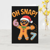 Funny Oh Snap 67 Six Seven Meme Gingerbread Man  Karte (Gelbe Blume)