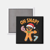 Funny Oh Snap 67 Six Seven Meme Gingerbread Man Magnet (Vorderseite/Rückseite)
