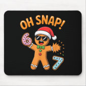 Funny Oh Snap 67 Six Seven Meme Gingerbread Man Mousepad (Vorne)