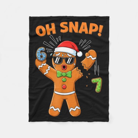 Funny Oh Snap 67 Six Seven Meme Gingerbread Men Wo Fleecedecke (Vorderseite)