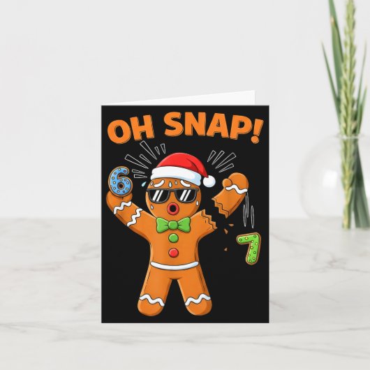 Funny Oh Snap 67 Six Seven Meme Gingerbread Men Wo Karte (Vorderseite)