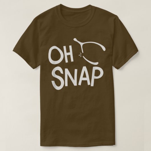 Funny Oh Snap Erntedank Türkei Niedlich Wishbone B T-Shirt (Design vorne)