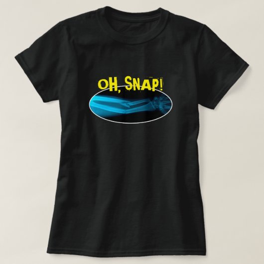 Funny "Oh Snap" gebrochen Arm Xray T-Shirt (Design vorne)
