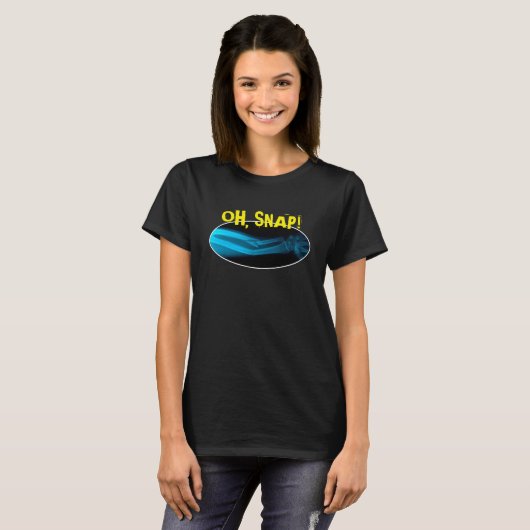 Funny "Oh Snap" gebrochen Arm Xray T-Shirt (Vorne ganz)