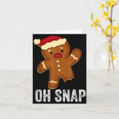 Funny Oh Snap Gingerbread Man Christmas Cookie Xma Karte (Gelbe Blume)