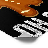 Funny Oh Snap Gingerbread Man Christmas Cookie Xma Poster (Ecke)