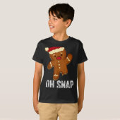 Funny Oh Snap Gingerbread Man Christmas Cookie Xma T-Shirt (Vorne ganz)