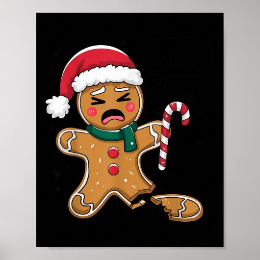 Funny Oh Snap Gingerbrot Bäckerei Weihnachtssnacks Poster (Vorne)