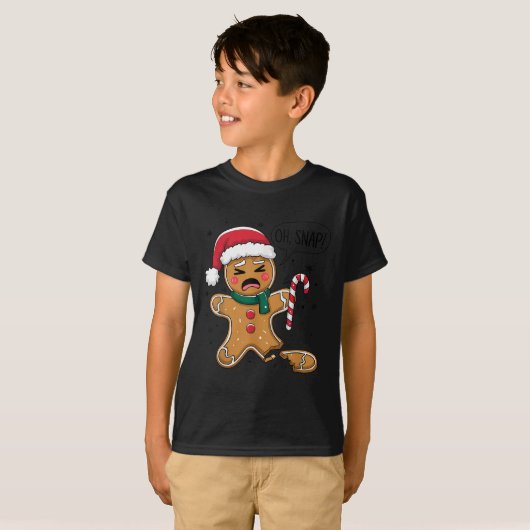 Funny Oh Snap Gingerbrot Bäckerei Weihnachtssnacks T-Shirt (Vorne ganz)