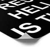 Funny, Oh What Fresh Hell Is This, Joke Sarcastic Poster (Ecke)