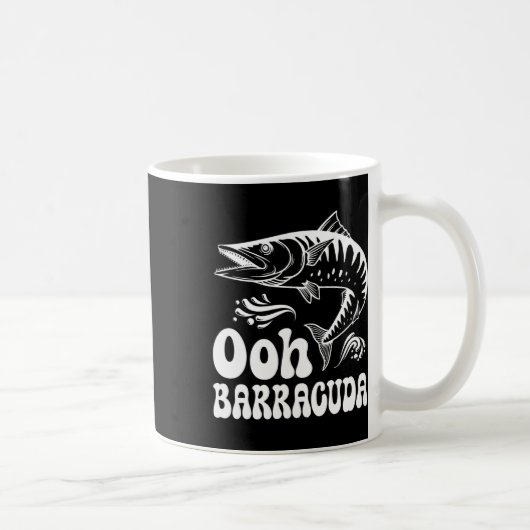 Funny Ohh Barracuda Fishing For Rock Music Lovers  Kaffeetasse (Rechts)