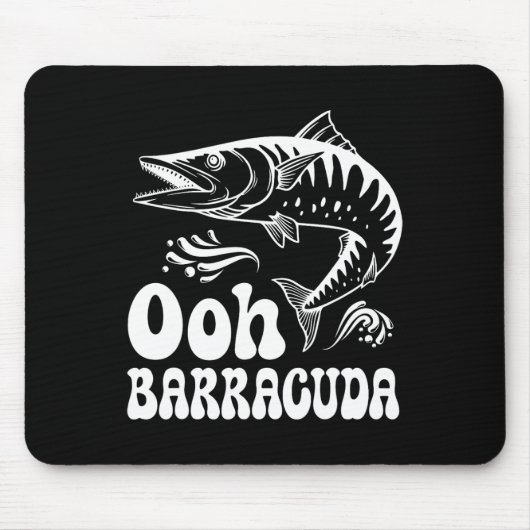 Funny Ohh Rracuda Fischen von Rockmusik liebt mich Mousepad (Vorne)