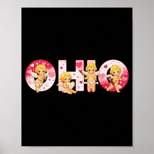 Funny Ohio Cud Midwestern Party O-h-i-o In Valenti Poster (Vorne)