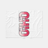 Funny Ohio Deer Midwestern Party O-h-i-o In Valent Fleecedecke (Vorderseite (Horizontal))