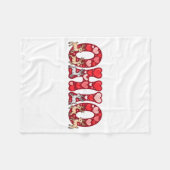 Funny Ohio Deer Midwestern Party O-h-i-o In Valent Fleecedecke (Vorderseite (Horizontal))