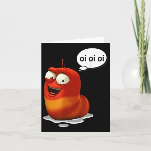 Funny Oi Oi Oi Red Worm Sarcastic Meme Karte (Vorderseite)