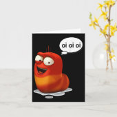 Funny Oi Oi Oi Red Worm Sarcastic Meme Karte (Gelbe Blume)