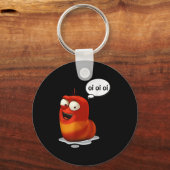 Funny Oi Oi Oi Red Worm Sarcastic Meme Schlüsselanhänger (Vorderseite)
