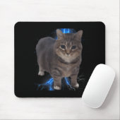 Funny Oiia Oiia Spinning Cat Meme Cat Brainrot Mousepad (Mit Mouse)