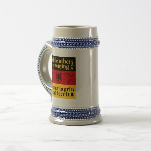 Funny Oktoberfest Bierglas (Vorderseite Links)