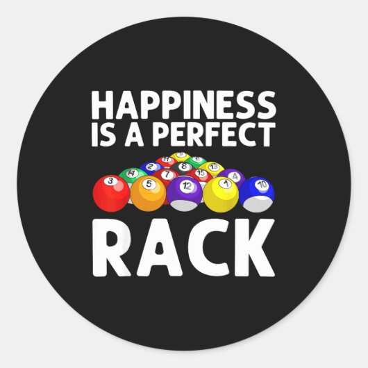 Funny Ol Design For Men Women Billiards Lover Ol P Runder Aufkleber (Vorderseite)