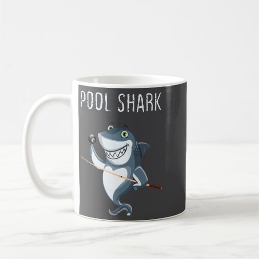 Funny Ol Shark Ol Players Billiard  Kaffeetasse (Links)