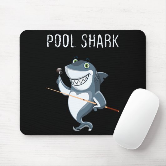 Funny Ol Shark Ol Players Billiard Mousepad (Mit Mouse)