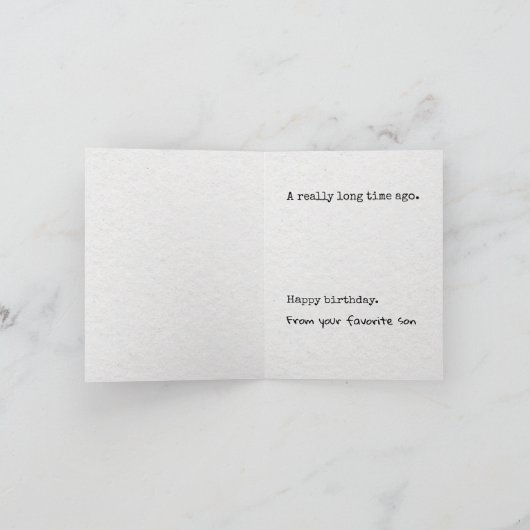 Funny Old Age Birthday Card, Linken Notebook Paper Karte (Innenseite)