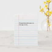 Funny Old Age Birthday Card, Linken Notebook Paper Karte (Gelbe Blume)