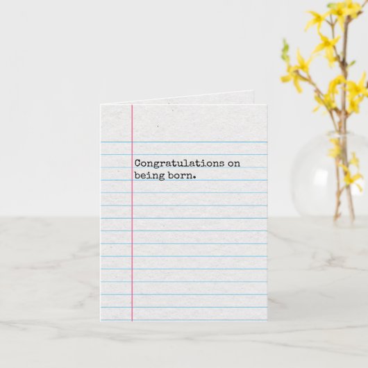 Funny Old Age Birthday Card, Linken Notebook Paper Karte (Gelbe Blume)