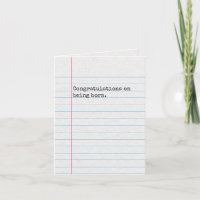 Funny Old Age Birthday Card, Linken Notebook Paper