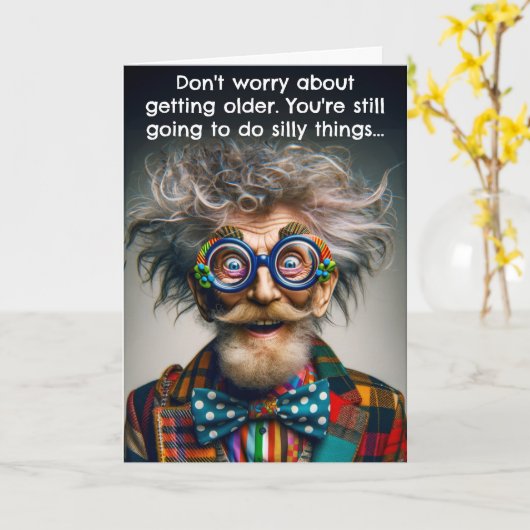 Funny Old Age Geburtstag Karte (Gelbe Blume)