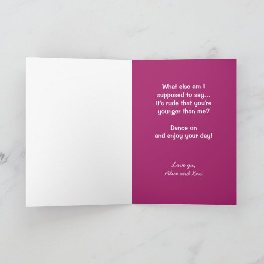 Funny Old Age Geburtstag Karte (Innenseite)